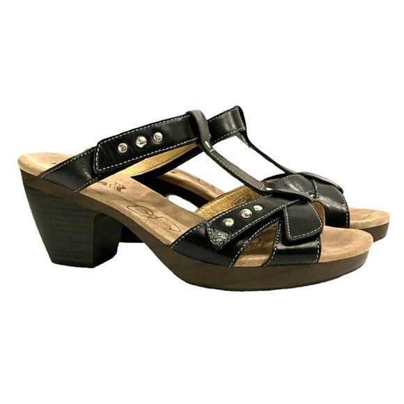 ROMIKA Black Jamaica Studded Nancy 02 COMFORT Block Heel SANDALS Sz 9/ MSRP $130 - Picture 3 of 16